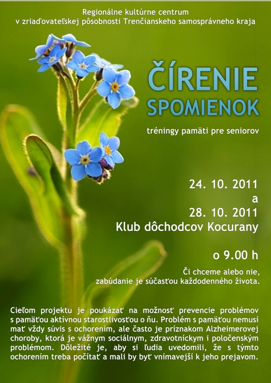 Čírenie spomienok - plagát